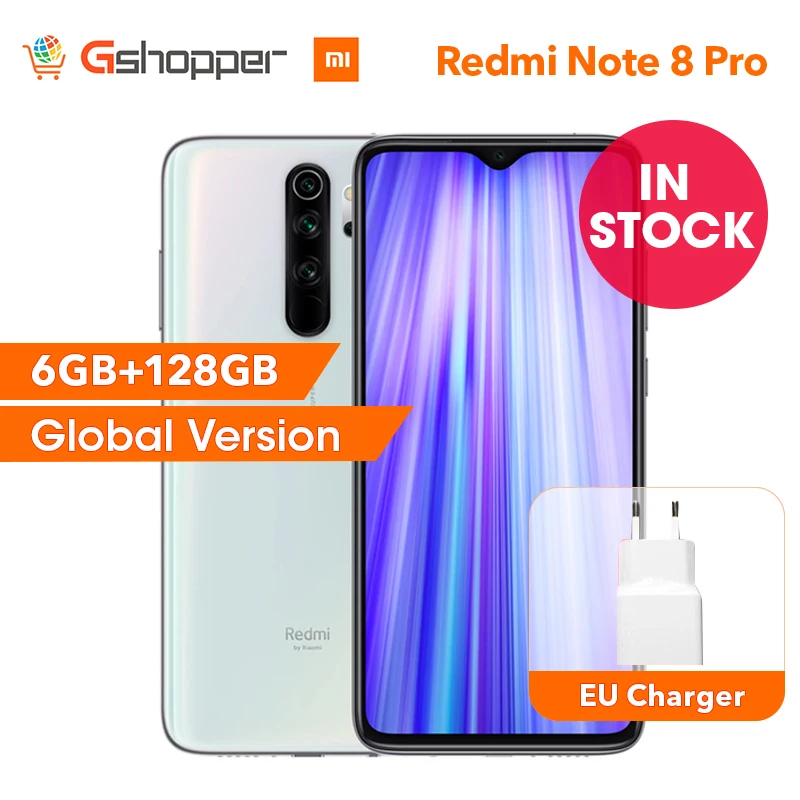 Global Version Xiaomi Redmi Note 8 Pro 6GB RAM 128GB ROM Smartphone 64MP Qaud Camera MTK Helio G90T Octa Core 6.53" 4500 mAh
Global Version Xiaomi Redmi Note 8 Pro 6GB RAM 128GB ROM Smartphone 64MP Qaud Camera MTK Helio G90T Octa Core 6.53" 4500 mAh