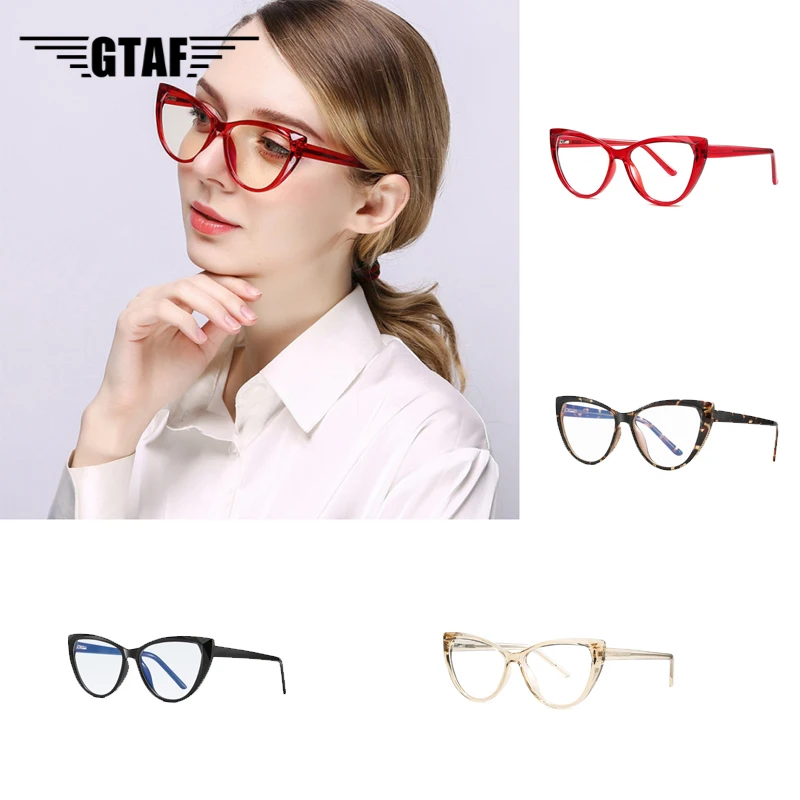 

2020 New Fashion Anti-Blue Transparent Glasses PC Spring Pin Computer Glasses Women's Flat Goggles