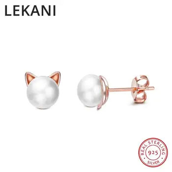Cute 925 Sterling Silver Cat Stud Earrings Elegant Round White Freshwater Pearl Earrings Women Engagement Jewelry Kids Brincos
Cute 925 Sterling Silver Cat Stud Earrings Elegant Round White Freshwater Pearl Earrings Women Engagement Jewelry Kids Brincos