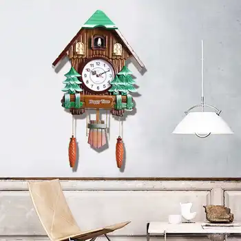 Large Size Wood Cuckoo Clock Green Hut Swing Living Room Wall Clock Bird Cuckoo Alarm Clock Watch Modern Brief Room Decor
Large Size Wood Cuckoo Clock Green Hut Swing Living Room Wall Clock Bird Cuckoo Alarm Clock Watch Modern Brief Room Decor