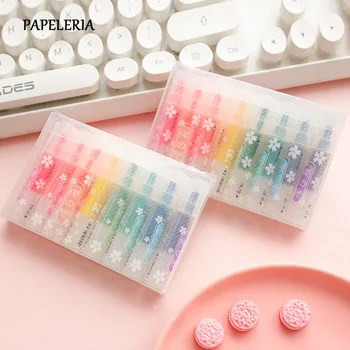 PAPELERIA 8pcs/set Mini Macaron Highlighter Pen Kawaii Marker Pens for School Office Journal Drawing Art Stationery Supplies 
PAPELERIA 8pcs/set Mini Macaron Highlighter Pen Kawaii Marker Pens for School Office Journal Drawing Art Stationery Supplies