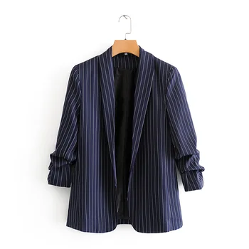 2020 Spring autumn New Grand Prix Multicolor Striped Cuff Fold zaraing women Suit jacket Coat sheining vadiming female DFT27574 
2020 Spring autumn New Grand Prix Multicolor Striped Cuff Fold zaraing women Suit jacket Coat sheining vadiming female DFT27574