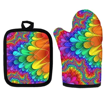 Bohemian Tie-dye Flowers Microwave Glove Oven Glove Potholder Mat Non-slip Heat Resistant Oven Mitts Heat Insulation BBQ Pads 
Bohemian Tie-dye Flowers Microwave Glove Oven Glove Potholder Mat Non-slip Heat Resistant Oven Mitts Heat Insulation BBQ Pads