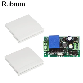 Rubrum 433Mhz Universal AC 220V Lamp Light ON/OFF Wireless RF Remote Control Switch Receiver Module & 86 Wall Panel Transmitter
Rubrum 433Mhz Universal AC 220V Lamp Light ON/OFF Wireless RF Remote Control Switch Receiver Module & 86 Wall Panel Transmitter