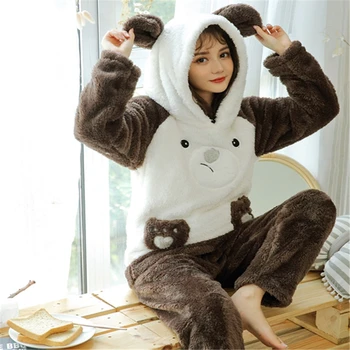 Christmas Pajamas for Women WAVMIT Winter Wool Warm Velvet Thickening Flannel Sleepwear Set Cute Hooded Pajamas Loungewear Women
Christmas Pajamas for Women WAVMIT Winter Wool Warm Velvet Thickening Flannel Sleepwear Set Cute Hooded Pajamas Loungewear Women