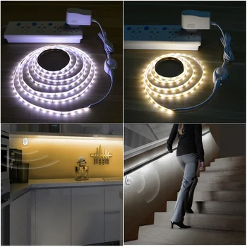 DIDIHOU DC12V LED Strip Motion Sensor Light Auto ON/OFF Flexible LED Tape 1M 2M 3M 4M 5M SMD2835 Bed light with power supply
DIDIHOU DC12V LED Strip Motion Sensor Light Auto ON/OFF Flexible LED Tape 1M 2M 3M 4M 5M SMD2835 Bed light with power supply