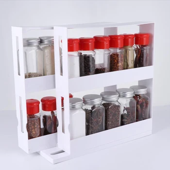 

2-Tier Turntable - Tiered Rotating Kitchen Spice Organizer for Cabinets, Pantry, Bathroom, Refrigerator - Non-Skid Base