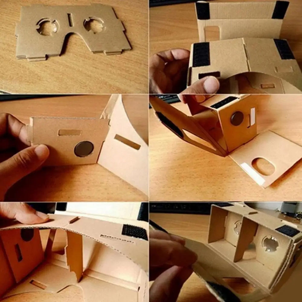 Ulter Clear DIY Cardboard 3D VR Virtual Reality Glasses For Smartphone High quality DIY Magnet Google Cardboards Glasses