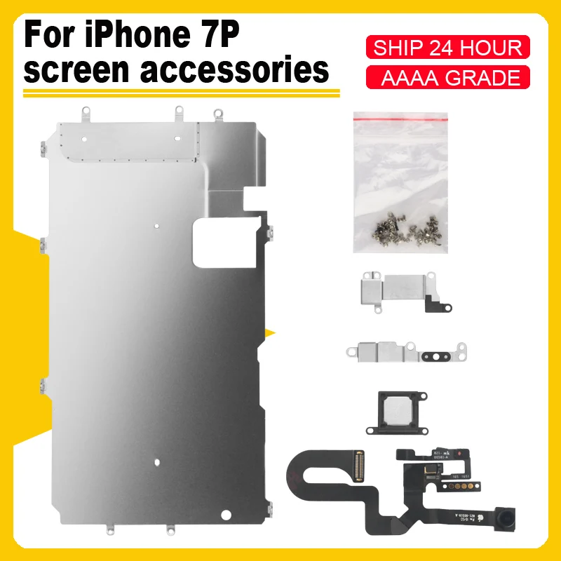 OEM quality Full Set of LCD Screen Parts Front Camera Home Button Key Flexible Cable Full Screws for iPhone 7 PLUS
OEM quality Full Set of LCD Screen Parts Front Camera Home Button Key Flexible Cable Full Screws for iPhone 7 PLUS