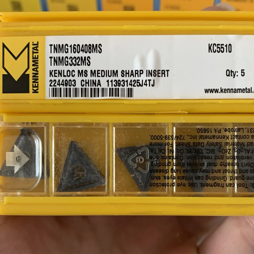 Карбидные вставки KENNAMETAL TNMG332MS KC5510 TNMG160408MS 10 шт. | Инструменты