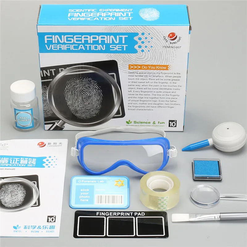 DIY Children Fingerprint Verification Set Science Forensic Experiment Educational Learning Toys for Children
DIY Children Fingerprint Verification Set Science Forensic Experiment Educational Learning Toys for Children