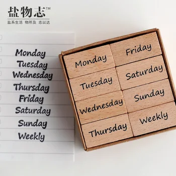 8pcs date week day mark scrapbooking wood stamps set planner notebook decorative DIY tool card making use hobby craft
8pcs date week day mark scrapbooking wood stamps set planner notebook decorative DIY tool card making use hobby craft
