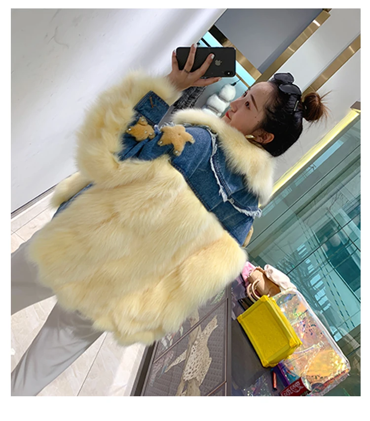 denim jacket with fur real fox fur star (35)
