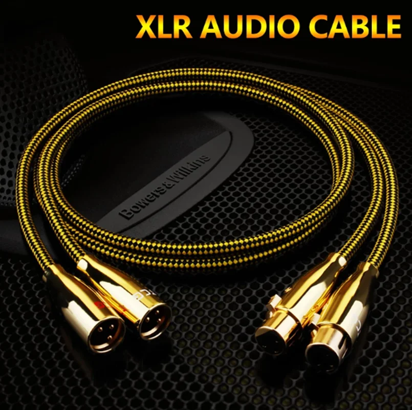 

Hifi XLR Cable High Purity OCC 2XLR Male to Female Cable to interconnection with Microphone ,Multimedia, sound ,amp
