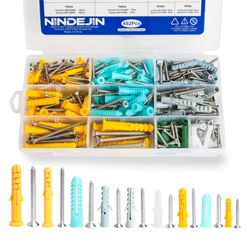 482pcs/set Plastic Expansion Drywall Anchor Screws Tapping Screw Set M3.5 M4.2 M5 M6 Stainless Steel Expansion Tube Wall Plug
482pcs/set Plastic Expansion Drywall Anchor Screws Tapping Screw Set M3.5 M4.2 M5 M6 Stainless Steel Expansion Tube Wall Plug