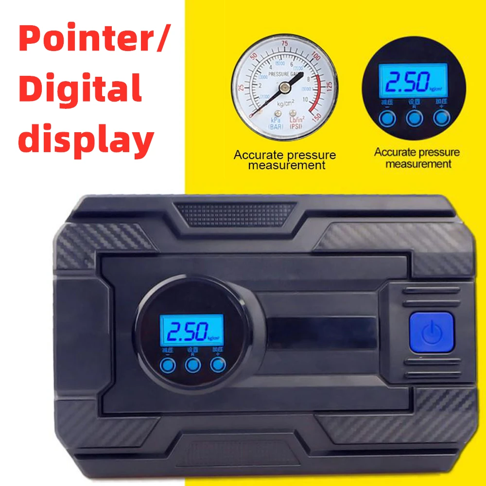 DC12V Portable Car Tire Inflator Digital Screen/Pointer Wireless Air Compressor Pump with LED Light Pump for Car Motorcycle
DC12V Portable Car Tire Inflator Digital Screen/Pointer Wireless Air Compressor Pump with LED Light Pump for Car Motorcycle
