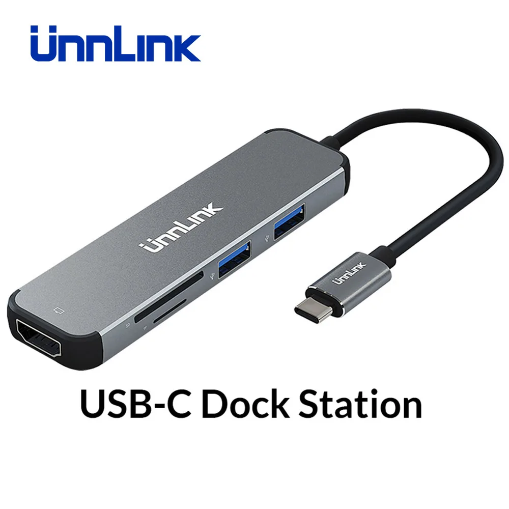 Док станция Unnlin USB C Type к HDMI 3 0 Micro SD Card Reader Thunderbolt док для MacBook pro S10 S9 S8 Dex P30 P20