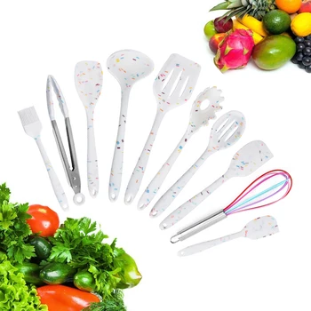 10pcs Easy Clean Household Kitchen Gadgets Non Stick Spatula Spoon Hanging Scratch Proof Silicone Cooking Utensil Set Cookware
10pcs Easy Clean Household Kitchen Gadgets Non Stick Spatula Spoon Hanging Scratch Proof Silicone Cooking Utensil Set Cookware