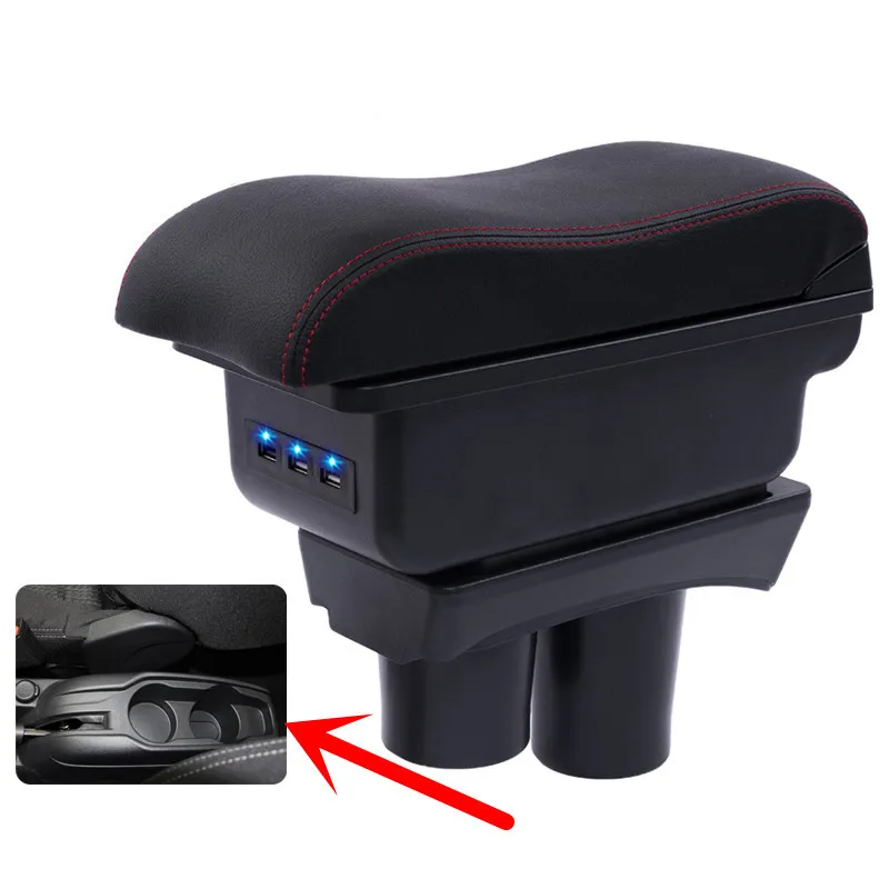 For Peugeot 301 C-Elysee Elysee armrest box central Store content Storage with cup holder ashtray USB interface | Автомобили и