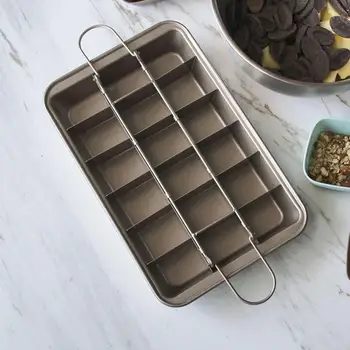Brownies Nonstick Baking Pan Built-In Slicer Bakeware Non Stick Brownie Cake Mold Pans with Dividers Home DIY Baking Mould
Brownies Nonstick Baking Pan Built-In Slicer Bakeware Non Stick Brownie Cake Mold Pans with Dividers Home DIY Baking Mould