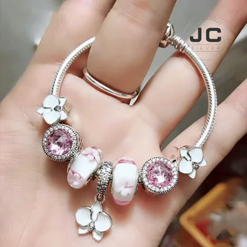 JC Fashion Charm 925 Tibetan silver DIY Bracelet Magnolia Flower Beads, Men Women Bracelets Women Accessories Jewelry Gifts
JC Fashion Charm 925 Tibetan silver DIY Bracelet Magnolia Flower Beads, Men Women Bracelets Women Accessories Jewelry Gifts