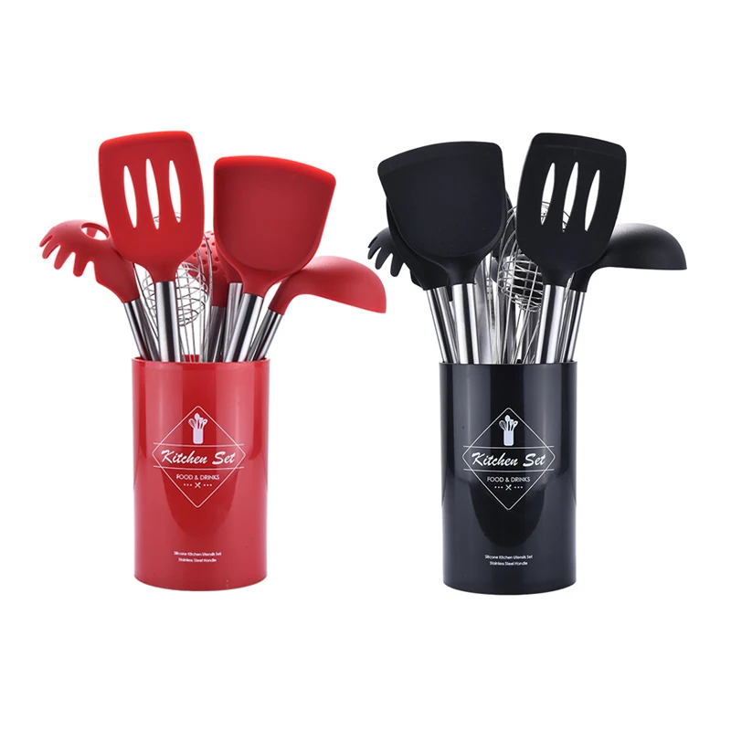 9PCS Silicone Cooking Tools Set Spatula Turner Kitchen Tools Cooking Utensil Set with Storage Bucket
9PCS Silicone Cooking Tools Set Spatula Turner Kitchen Tools Cooking Utensil Set with Storage Bucket