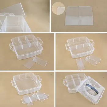 Portable Storage Box Three Layer Removable Small Items Jewelry Organizer OL 
Portable Storage Box Three Layer Removable Small Items Jewelry Organizer OL
