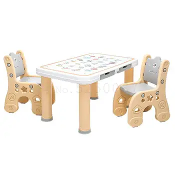 Learning Table And Chair Set Children's Desk Painting And Writing Children's Kindergarten Table Plastic Table
Learning Table And Chair Set Children's Desk Painting And Writing Children's Kindergarten Table Plastic Table
