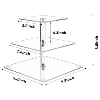 3-Tier Wedding LED Lights Cupcake Display Square Stand Attachable Serving Tray Decor Festive And Party Supplies
3-Tier Wedding LED Lights Cupcake Display Square Stand Attachable Serving Tray Decor Festive And Party Supplies