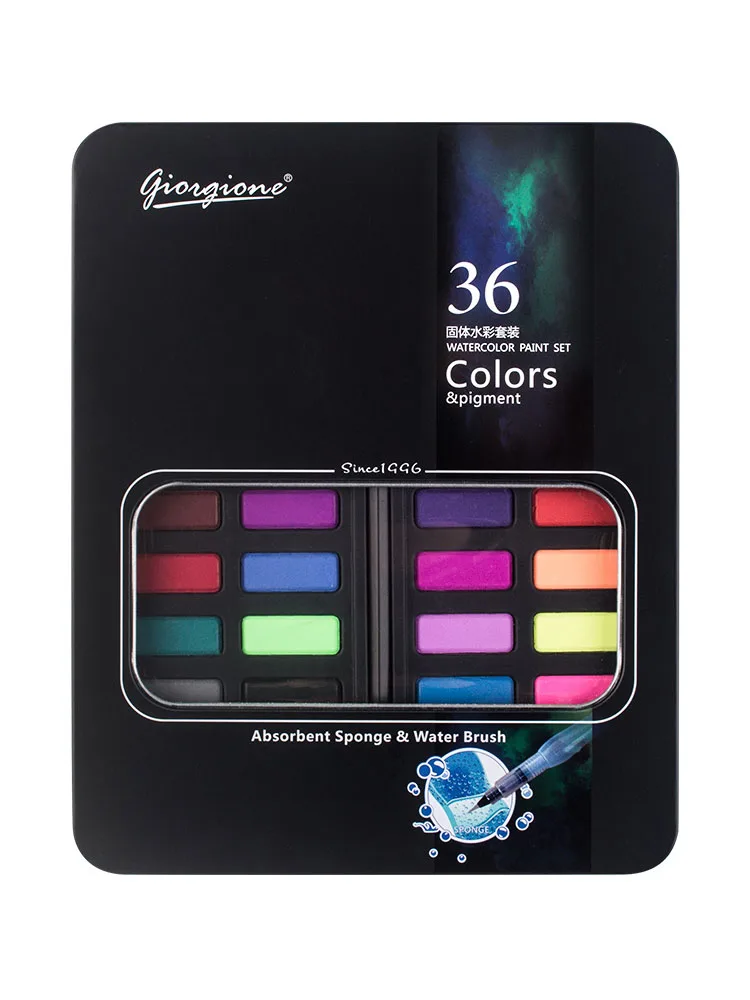 Bgln solid watercolor paint set 36 color beginners hand-painted student solid powder portable washable art supplies
Bgln solid watercolor paint set 36 color beginners hand-painted student solid powder portable washable art supplies