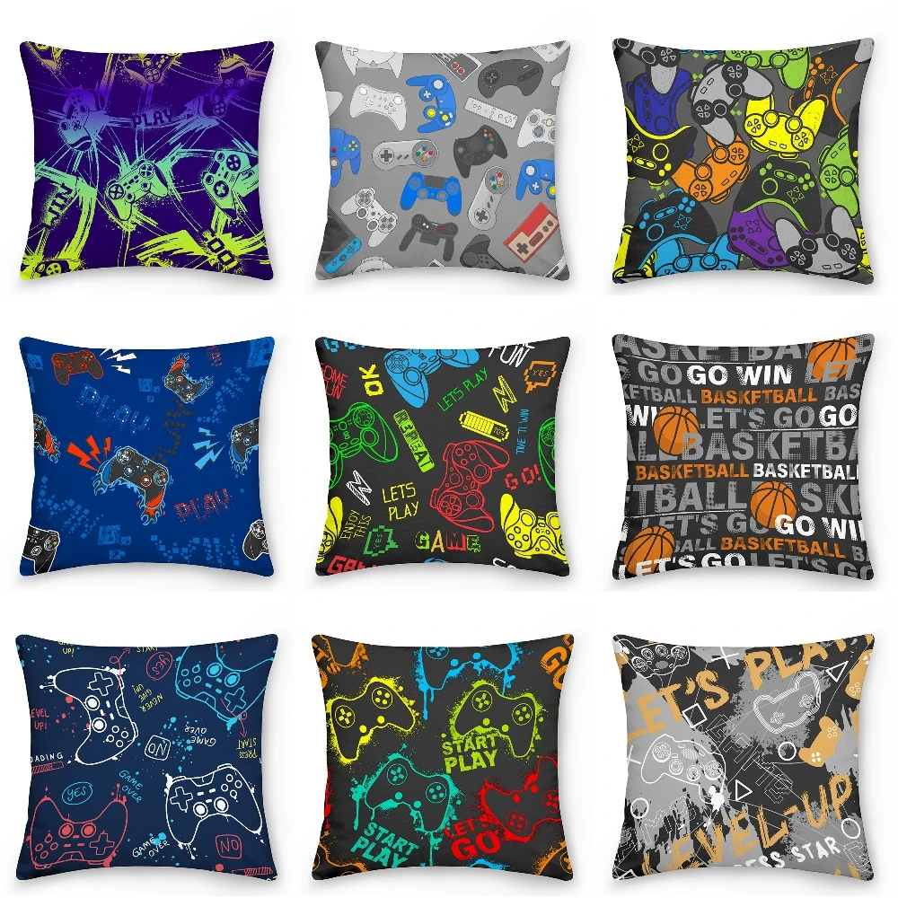 Game Room Decor Sofa Throw Pillow Cases Decorative Cushion Cover 45x45cm Gamepad Pillowcase Gift for Gamer Boys Adult
Game Room Decor Sofa Throw Pillow Cases Decorative Cushion Cover 45x45cm Gamepad Pillowcase Gift for Gamer Boys Adult
