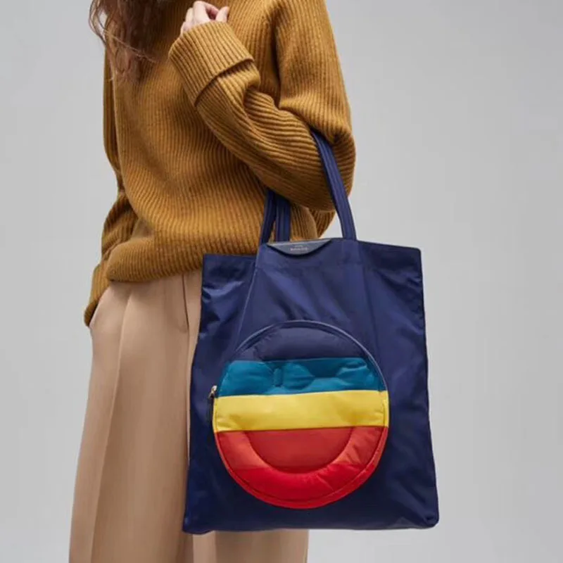 Ayabeni Smiley Face Blue Handbag Mummy Bag Shopping Bag Shoulder Handbag Waterproof Fabric Ins Trendy Drop Shipping tote
Ayabeni Smiley Face Blue Handbag Mummy Bag Shopping Bag Shoulder Handbag Waterproof Fabric Ins Trendy Drop Shipping tote