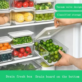 Kitchen Food Sealed Storage Box Refrigerator Fruit and Vegetable Storage Box with Lid Drain Freshness Box
Kitchen Food Sealed Storage Box Refrigerator Fruit and Vegetable Storage Box with Lid Drain Freshness Box