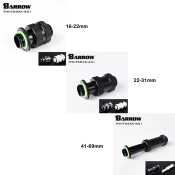 Barrow TSSXK-A01 Rotary Male to Male telescopic Fitting 16-22mm 22-31mm 41-69mm With G1/4" Threads For water Cooling 
Barrow TSSXK-A01 Rotary Male to Male telescopic Fitting 16-22mm 22-31mm 41-69mm With G1/4" Threads For water Cooling
