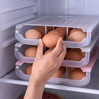 Large Capacity Egg Storage Box Single Layer With Lid Auto Roll Plastic Transparent Egg Case Refrigerator Egg Preservation Box
Large Capacity Egg Storage Box Single Layer With Lid Auto Roll Plastic Transparent Egg Case Refrigerator Egg Preservation Box