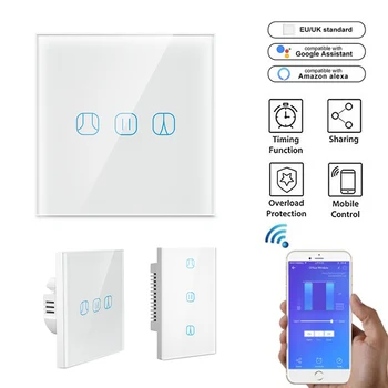 WiFi Touch Curtain Switch Electric Motorized Roller Blinds Works with Google Home Alexa Echo Tuya Smart switch US EU standard
WiFi Touch Curtain Switch Electric Motorized Roller Blinds Works with Google Home Alexa Echo Tuya Smart switch US EU standard