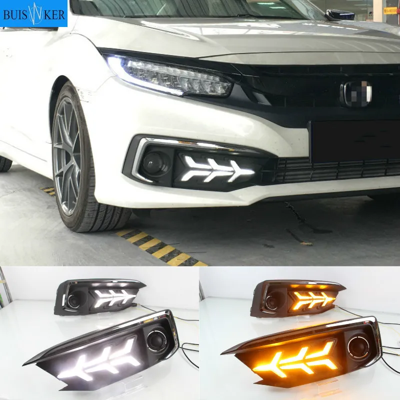 2шт для Honda Civic 2019 2020 светодиодный дневные ходовые огни с стримером сигнальная лампа для нового Civic модификация автомобиля Стайлинг
2шт для Honda Civic 2019 2020 светодиодный дневные ходовые огни с стримером сигнальная лампа для нового Civic модификация автомобиля Стайлинг