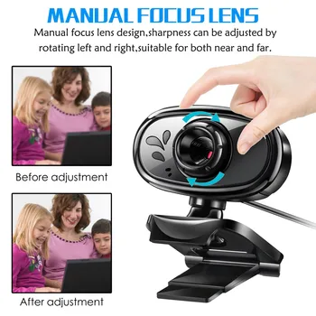720P HD Webcam with Microphone USB PC Web Cam Telecamera Web Camera for Work Stay Home Live Video Meeting For Computer Laptop
720P HD Webcam with Microphone USB PC Web Cam Telecamera Web Camera for Work Stay Home Live Video Meeting For Computer Laptop