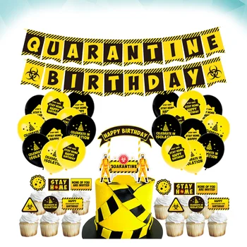 1 Set of 48Pcs Fashion and Creative Quarantine Birthday Party Decorations (Yellow)
1 Set of 48Pcs Fashion and Creative Quarantine Birthday Party Decorations (Yellow)