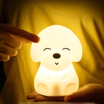 Cartoon Dog LED Night Light USB Rechargeable 6 Color Silicone Animal Light Soft Touch light Children Night Lamp Bedroom Light
Cartoon Dog LED Night Light USB Rechargeable 6 Color Silicone Animal Light Soft Touch light Children Night Lamp Bedroom Light