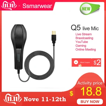 USB Microphone Omnidirectional Professional Condenser Microphone USB Desktop Microphone For PC Game Mic Computer Speaker KTV Q5B
USB Microphone Omnidirectional Professional Condenser Microphone USB Desktop Microphone For PC Game Mic Computer Speaker KTV Q5B