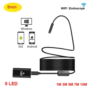 Wireless Wifi Endoscope Snake Inspection Camera 2.0 MP IP67 Waterproof Endoscope Camera with 8 LED for Android IOS Windows
Wireless Wifi Endoscope Snake Inspection Camera 2.0 MP IP67 Waterproof Endoscope Camera with 8 LED for Android IOS Windows