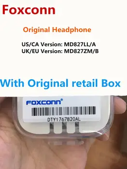 

50pcs Original Quality from For foxconn headset in ear headphones With Remote line Mic for iphone 4s 5s 5c 6 6S plus Earphones