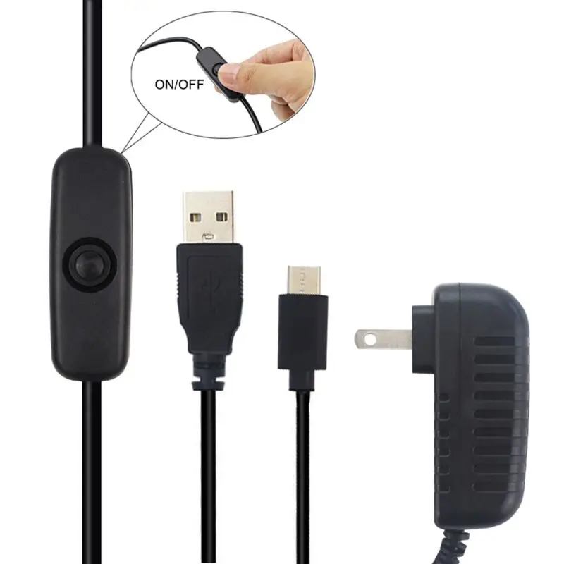 5V 3A Type C Charger Adapter Cable Power Supply with Switch for Raspberry Pi 4 Model B AU/UK/EU/US Plug
5V 3A Type C Charger Adapter Cable Power Supply with Switch for Raspberry Pi 4 Model B AU/UK/EU/US Plug