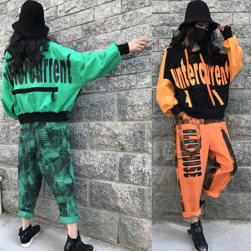 Women's suit spring and autumn new leisure personality trend hooded loose and versatile printed Harem Pants Set for women
Women's suit spring and autumn new leisure personality trend hooded loose and versatile printed Harem Pants Set for women