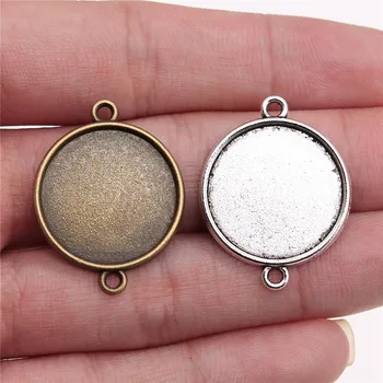 WYSIWYG 10pcs 20mm Inner Size One Sided Antique Bronze Antique Silver Color Zinc Alloy Cameo Cabochon Base Setting Connectors
WYSIWYG 10pcs 20mm Inner Size One Sided Antique Bronze Antique Silver Color Zinc Alloy Cameo Cabochon Base Setting Connectors