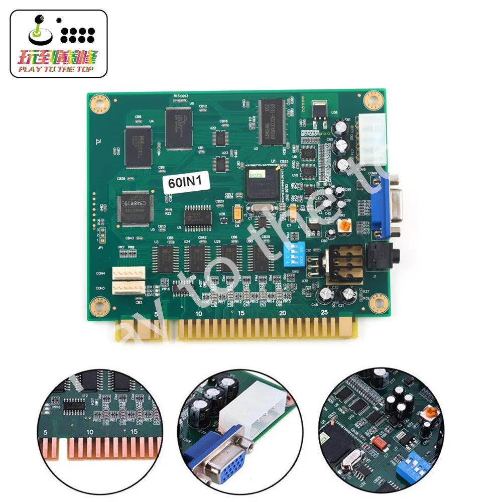 NEW 60 In 1 Easy Installation CGA VGA Output Multicade PCB Vertical Funny Game Board Classic Horizontal Durable For Jamma Arcade | Спорт и
