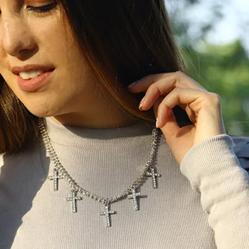StoneFans Small Trendy Cross Necklace Jewelry for Women Chains Fashion Rhinestone Chain Choker Necklaces Collar Jesus Gifts Punk 
StoneFans Small Trendy Cross Necklace Jewelry for Women Chains Fashion Rhinestone Chain Choker Necklaces Collar Jesus Gifts Punk