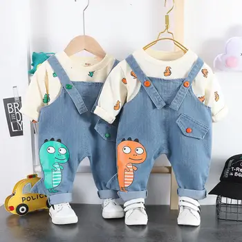 Autumn Children Clothes Baby Boys Girls Print T Shirt dinosaur Overalls Bib Pants 2Pcs/sets Infant Kids Fashion Toddler suits
Autumn Children Clothes Baby Boys Girls Print T Shirt dinosaur Overalls Bib Pants 2Pcs/sets Infant Kids Fashion Toddler suits