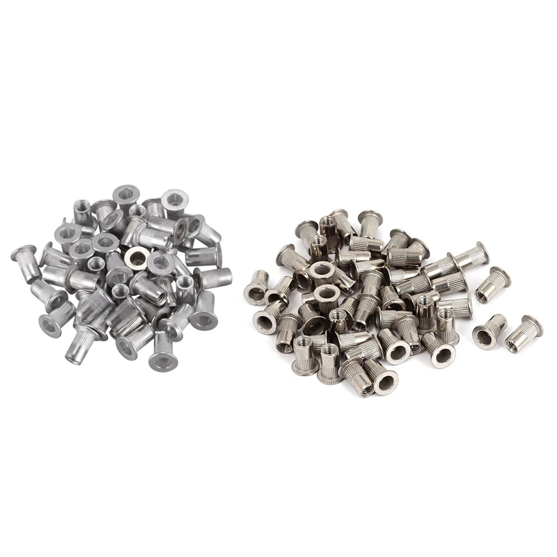 M5X13mm/ M4X10mm Stainless Steel Flat Head Blind Rivet Nut Insert Nutsert 100Pcs 
M5X13mm/ M4X10mm Stainless Steel Flat Head Blind Rivet Nut Insert Nutsert 100Pcs